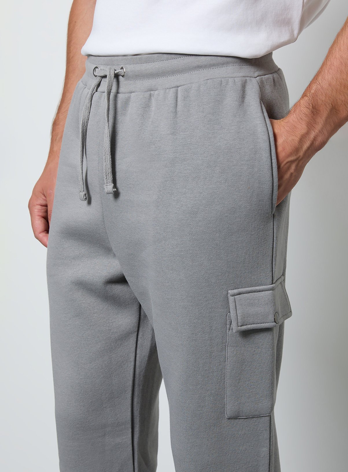 BURTON Light Grey Straight Fit Cargo Jogger S - Image 4 thumbnail